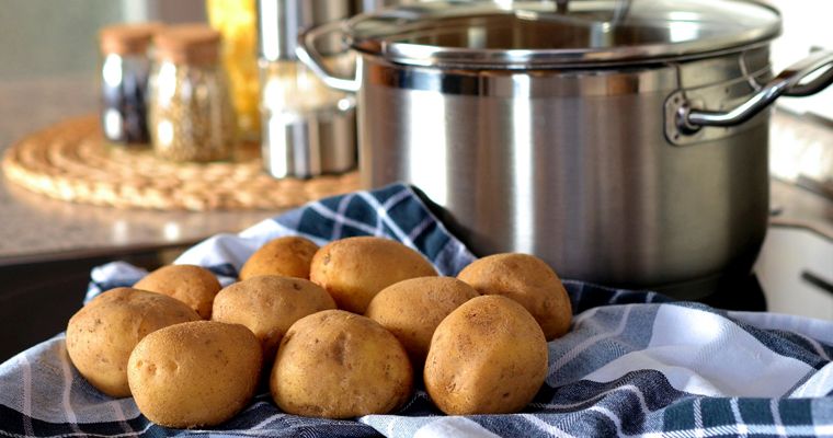 Kartoffelaktion auf dem Wochenmarkt